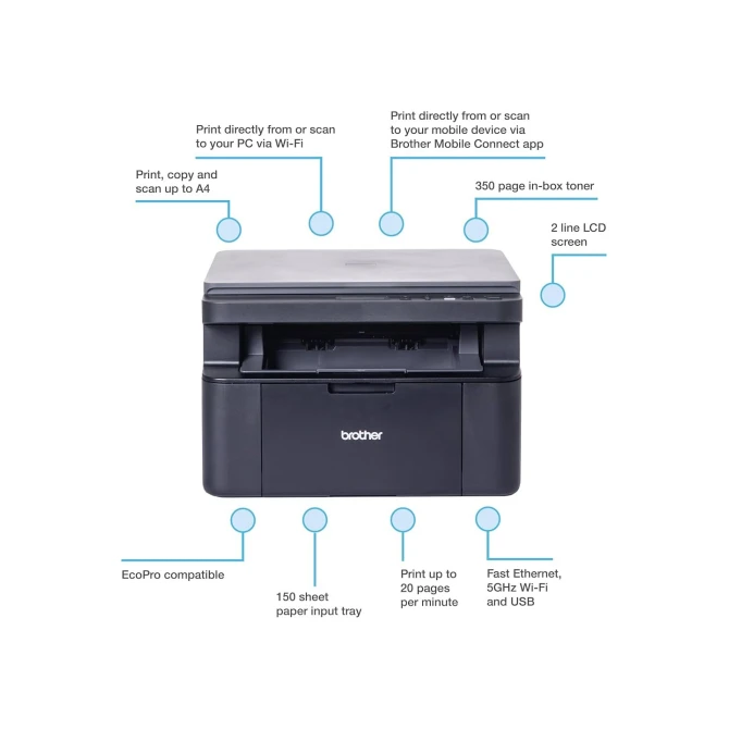 Brother DCP-L1640W laserprinter A4