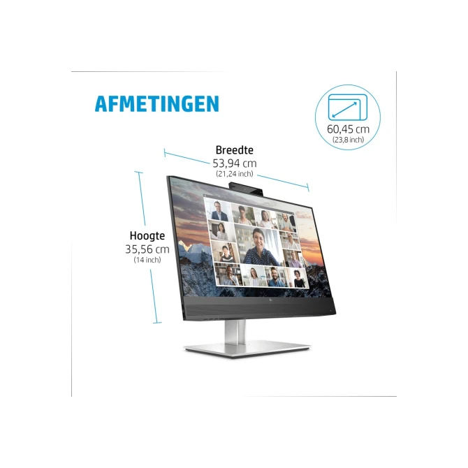 Monitor
  HP E24m G4 23.8inch Full-HD Zwart, Zilver