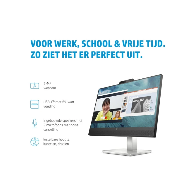 Monitor
  HP E24m G4 23.8inch Full-HD Zwart, Zilver