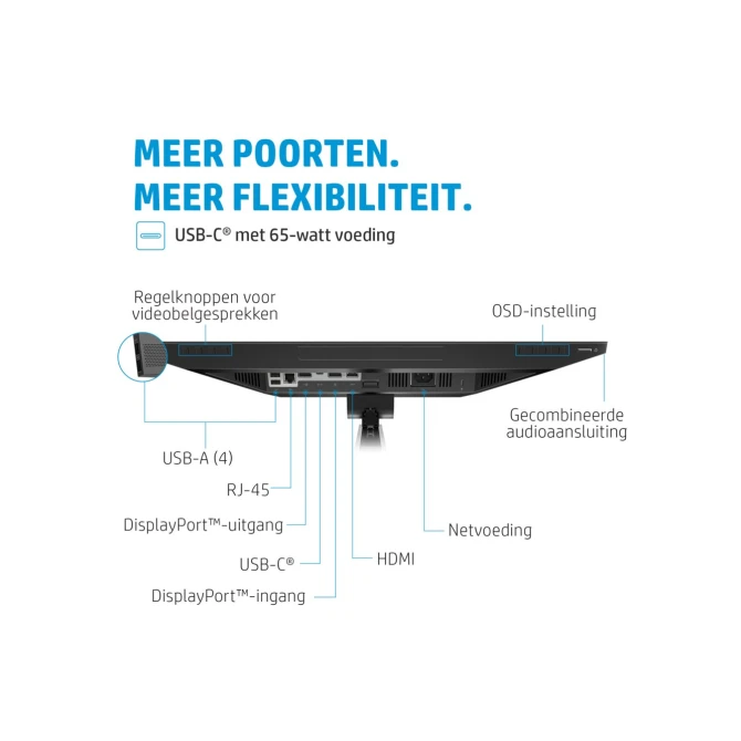 Monitor
  HP E24m G4 23.8inch Full-HD Zwart, Zilver