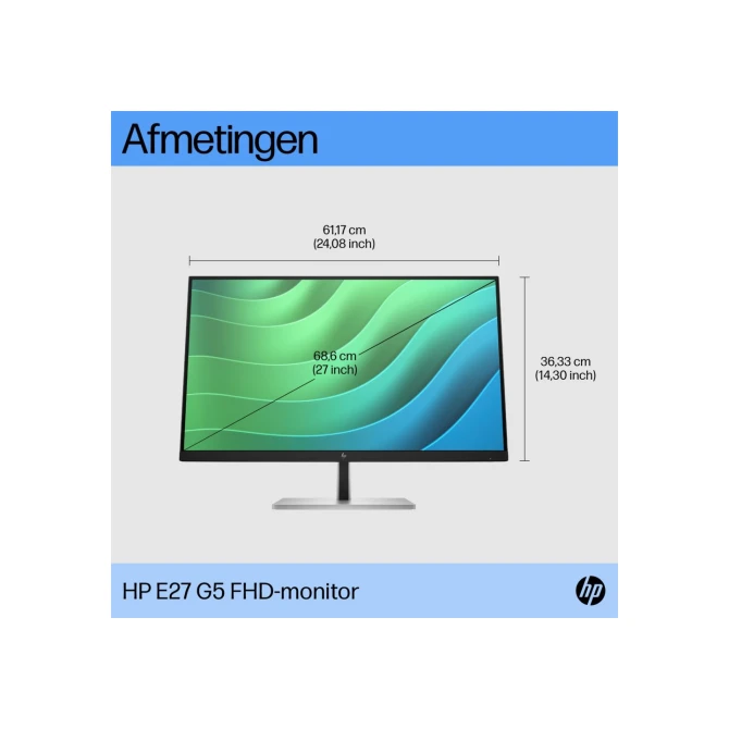 Monitor  HP E27 G5 27Inch IPS 75HZ HDMI DP