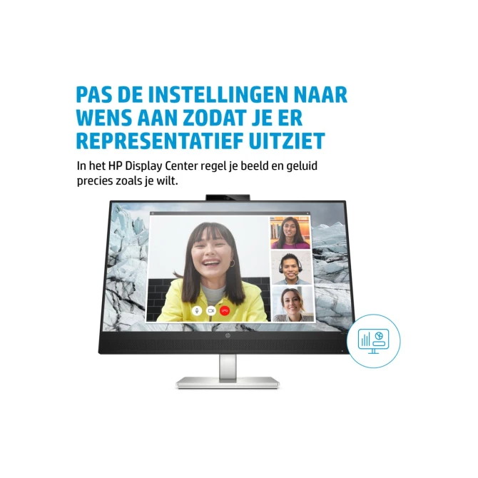 Monitor  HP E-Series E27m G4 27inch Quad HD Zwart