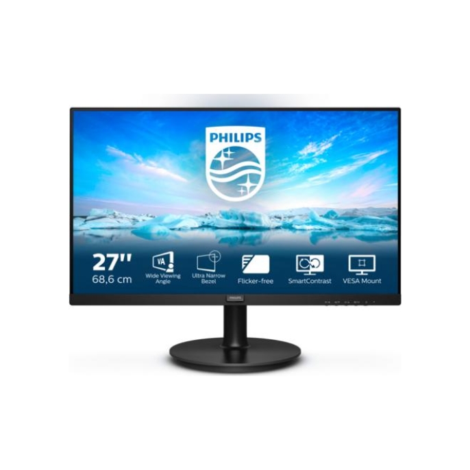 Monitor Philips V Line LED 27inch F-HD Zwart Monitor Philips V Line LED 27inch F-HD Zwart