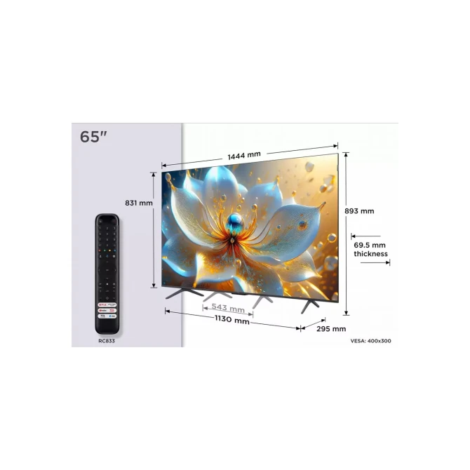 Televisie
 TCL 65T8C (65'') 4K 120Hz (2025)