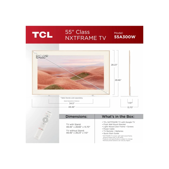 TCL NXTFRAME 55A300W 55''