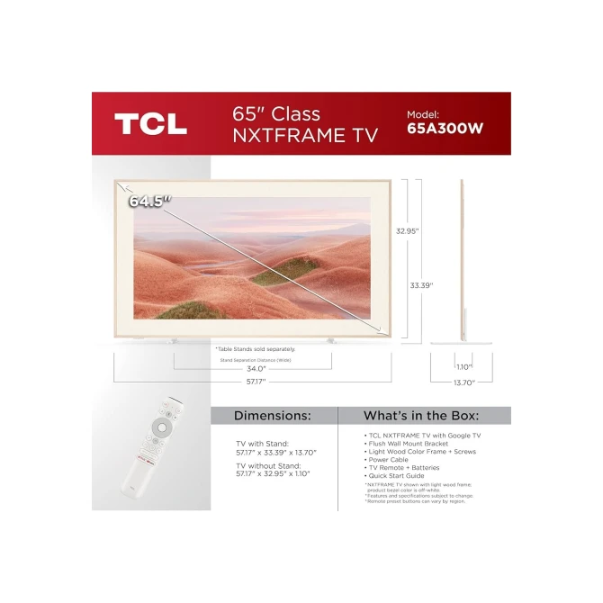 TCL NXTFRAME 65A300W 65''