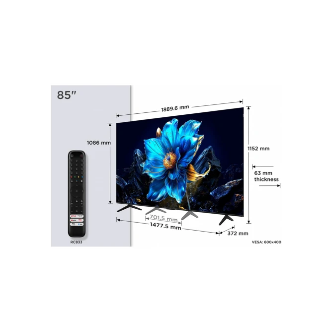 Televisie
TCL 85P7K Televisie
TCL 85P7K