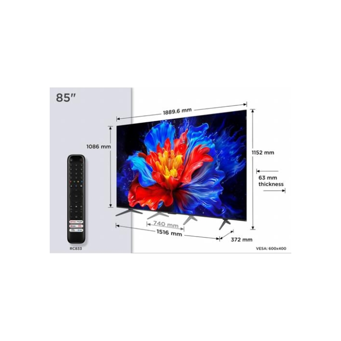 Televisie TCL P8K 85P8K QLED DLED (2025) Televisie TCL P8K 85P8K QLED DLED (2025)