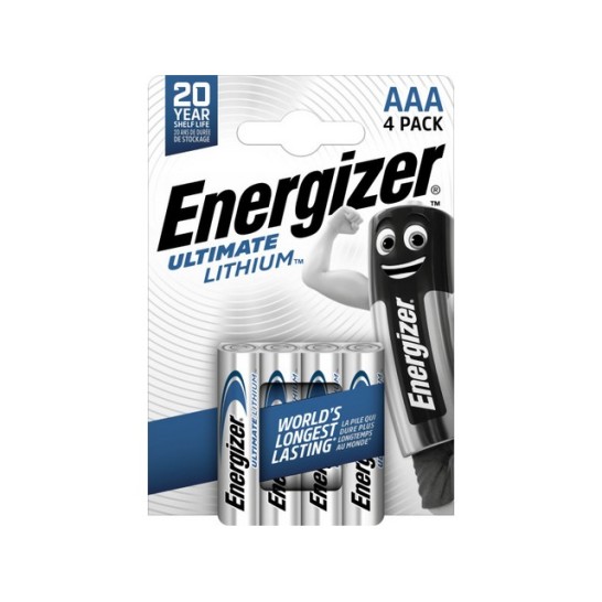 ENERGIZER Ultimate Lithium AAA Batterij 15 V (pak 4 stuks)