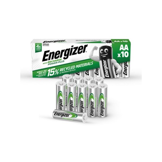 ENERGIZER Oplaadbare Power Plus batterijen AA (pak 10 stuks)