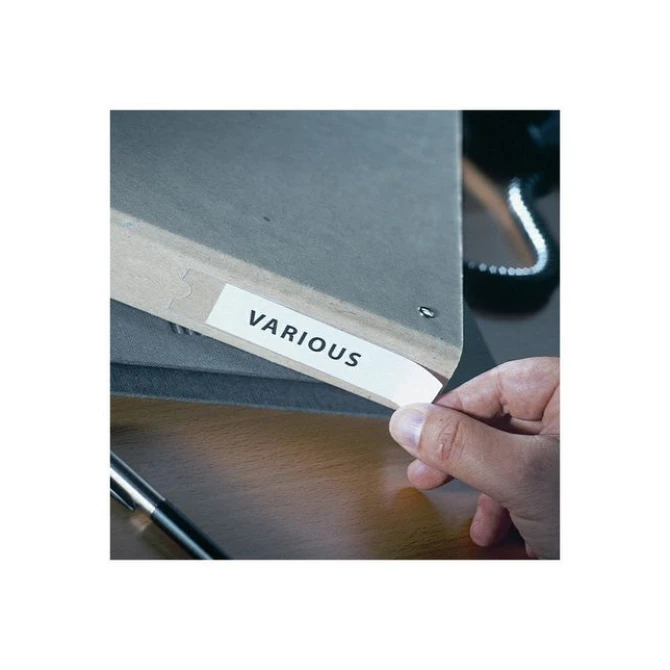 3L Zelfklevende Etikethouder PP 25 x 75 mm Transparant (pak 12 stuks)