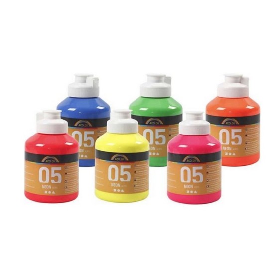 AColor Acrylverf Neon Kleuren (pak 6 flessen)