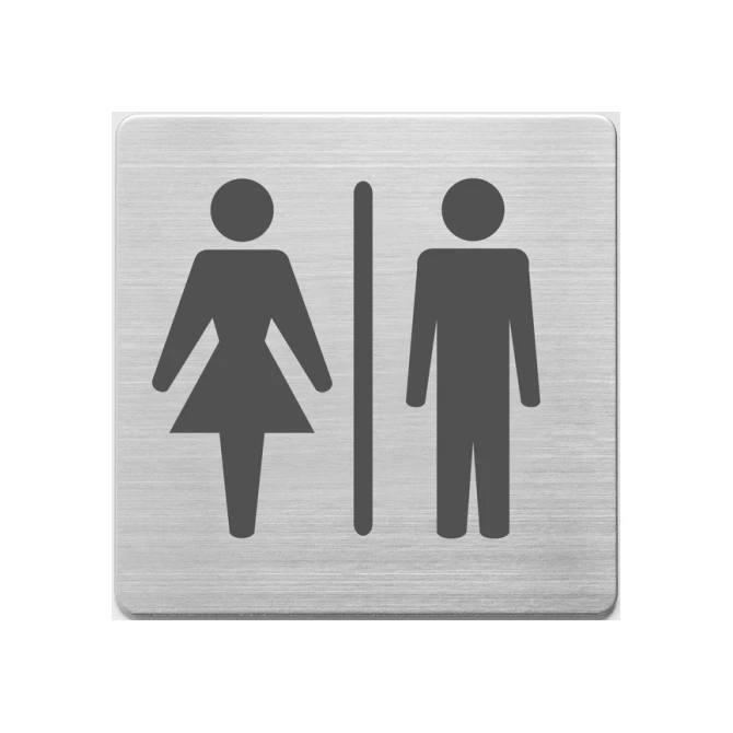 ALCO Pictogram staal wc dames/heren ALCO Pictogram staal wc dames/heren