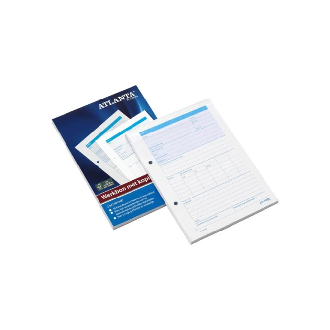ATLANTA Bedrijfsformulieren Werkbon A5 bestede tijd en materialen 50 x 2 vel (blok 50 stuks) ATLANTA Bedrijfsformulieren Werkbon A5 bestede tijd en materialen 50 x 2 vel (blok 50 stuks)