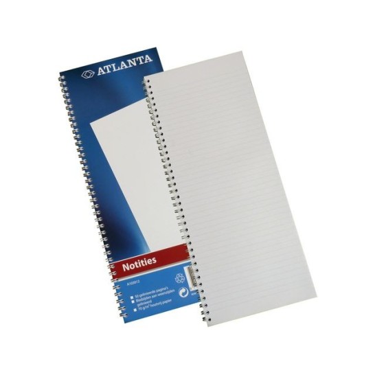 ATLANTA Notitieboek met Spiraal 330 x 135 mm Gelinieerd (pak 5 blokken)