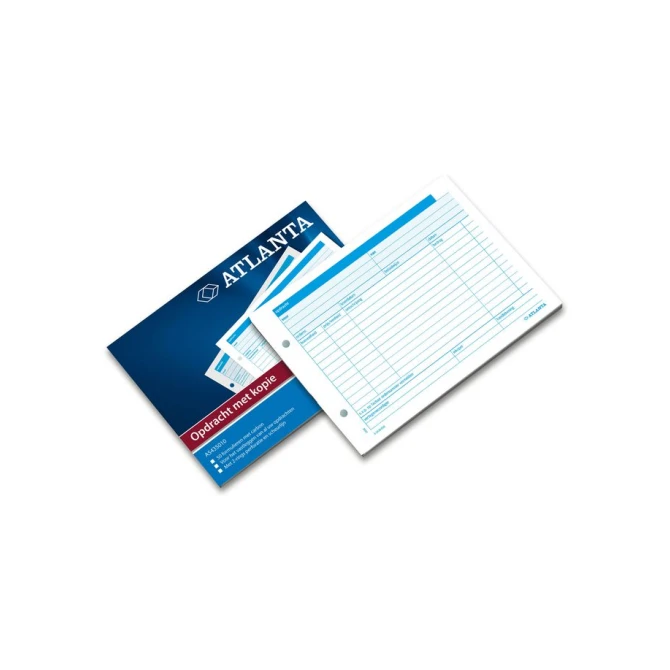 ATLANTA Opdrachtenformulierenblok A5 Dwars 2-gaats Perforatie Wit (blok 50 stuks) ATLANTA Opdrachtenformulierenblok A5 Dwars 2-gaats Perforatie Wit (blok 50 stuks)