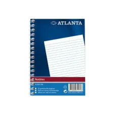 ATLANTA Spiraalblok A6 Gelinieerd Blauw (pak 20 blokken)