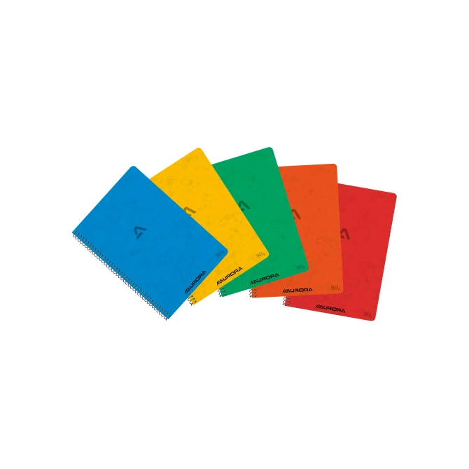 AURORA Bur-O-Class Spiraalblok A5 Geruit 5 mm Assorti (pak 10 stuks) AURORA Bur-O-Class Spiraalblok A5 Geruit 5 mm Assorti (pak 10 stuks)