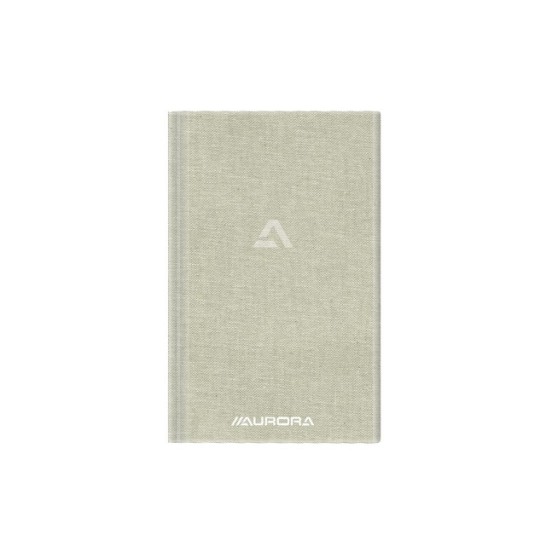 AURORA Bur-O-Class Studentenboek 125 x 195 mm Geruit 5 mm Grijs linnen (blok 96 vel)