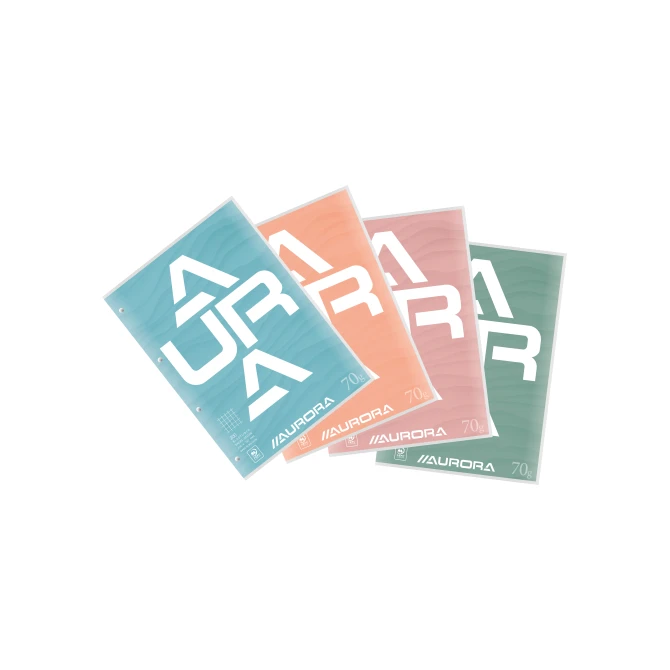 AURORA Cursusblok A4 geruit 5 mm 4-gaats (blok 100 vel) AURORA Cursusblok A4 geruit 5 mm 4-gaats (blok 100 vel)