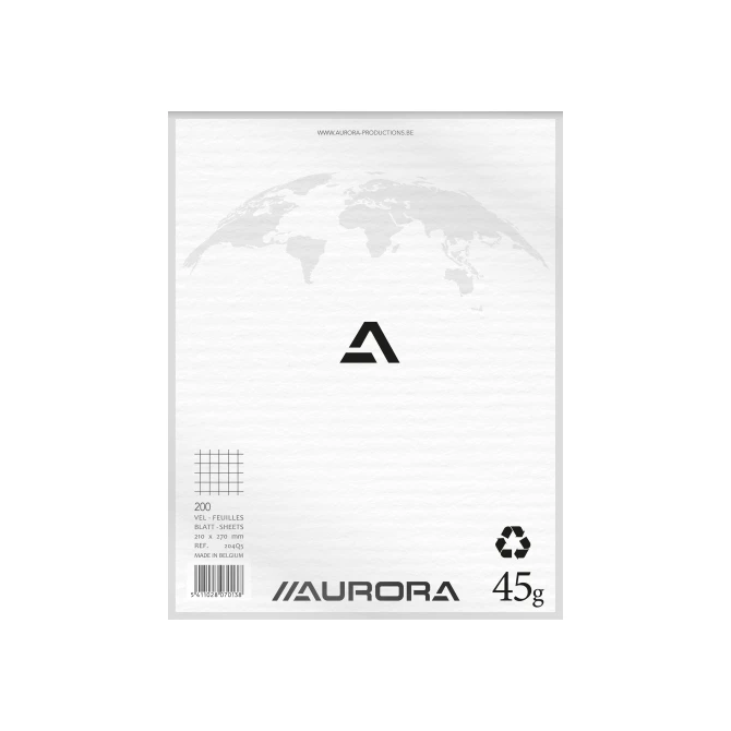 AURORA Office BLOC 200 Kladblok 210 x 270 mm Geruit 5 mm Wit (pak 5 stuks)