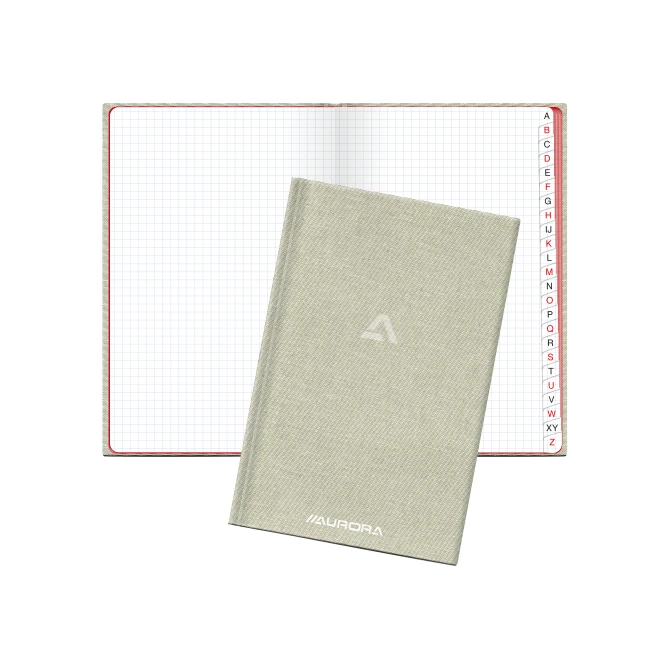 AURORA Register 145 x 220 mm met alfabet 144 blz geruit 5 mm (blok 96 vel) AURORA Register 145 x 220 mm met alfabet 144 blz geruit 5 mm (blok 96 vel)