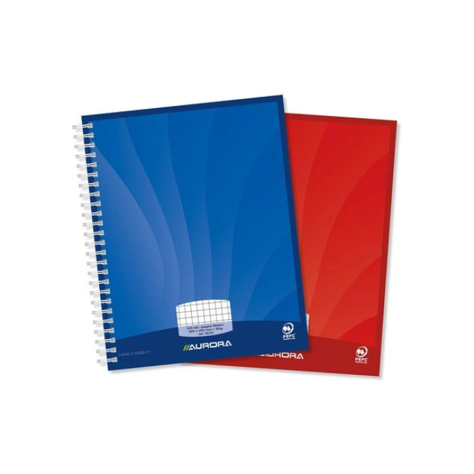 AURORA Spiraalblok 210 x 165 mm Geruit 5 mm Assorti (pak 10 stuks) AURORA Spiraalblok 210 x 165 mm Geruit 5 mm Assorti (pak 10 stuks)