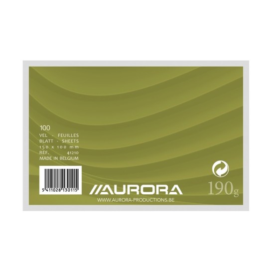 AURORA Systeemkaart 100 x 150 mm blanco 175 g/m² (pak 100 stuks)