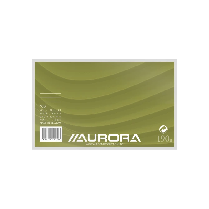 AURORA Systeemkaart 125 x 200 mm gelijnd 6 mm met rode koplijn 175 g/m² (doos 10 x 100 stuks) AURORA Systeemkaart 125 x 200 mm gelijnd 6 mm met rode koplijn 175 g/m² (doos 10 x 100 stuks)