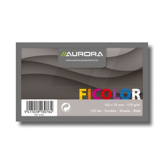 AURORA Systeemkaart Gelinieerd 75 x 125 mm Assorti (pak 1000 stuks)