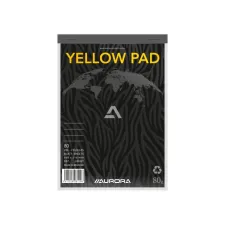 AURORA Yellow Pad Schrijfblok A5 Gelinieerd Grijs / Geel (blok 80 vel) AURORA Yellow Pad Schrijfblok A5 Gelinieerd Grijs / Geel (blok 80 vel)