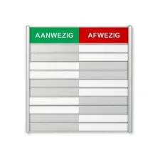 posta Schuifbordje aanwezig/afwezig 10p