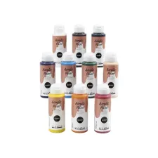 Acrylverf Acolor glossy ass (pak 10 stuks)x120ml