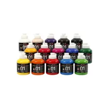 A'Color Acrylverf Glossy Assorti (pak 15 flessen)