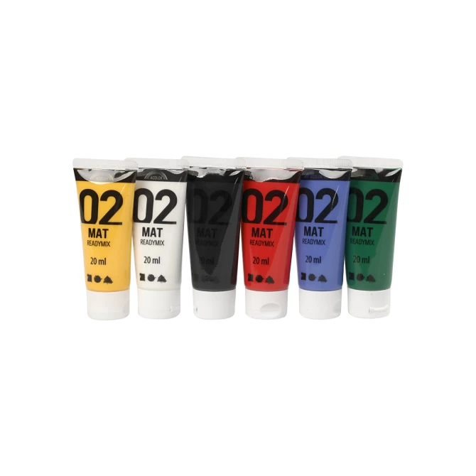 AColor Acrylverf Mat Assorti (pak 6 flessen)