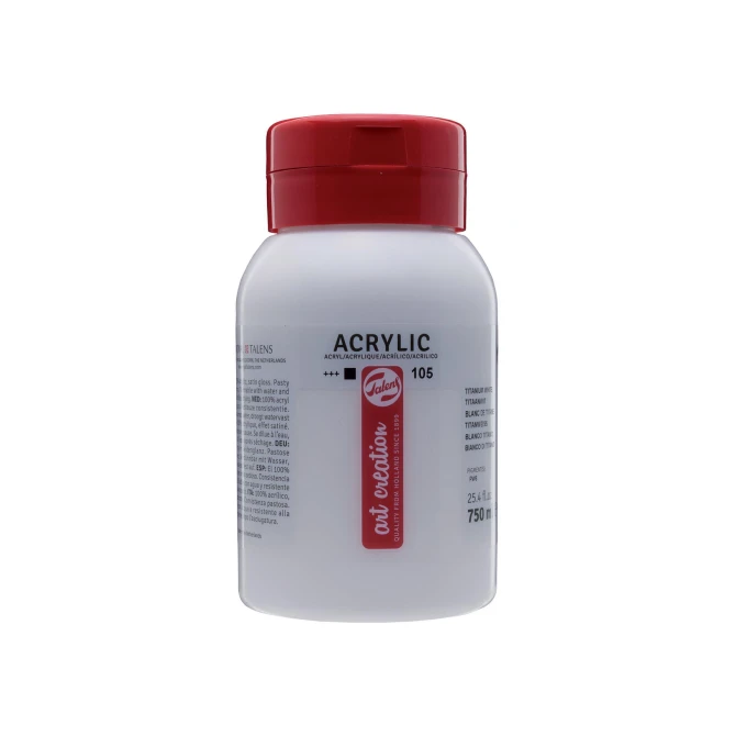 Acrylverf Talens 750ml titaanwit Acrylverf Talens 750ml titaanwit