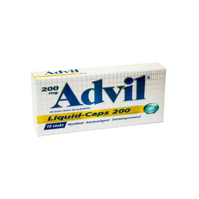 Advil Ibuprofen Pijnstiller 200 mg (pak 10 stuks) Advil Ibuprofen Pijnstiller 200 mg (pak 10 stuks)
