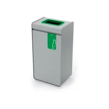 Afvalbak DURASORT 55L glas grijs-groen Afvalbak DURASORT 55L glas grijs-groen