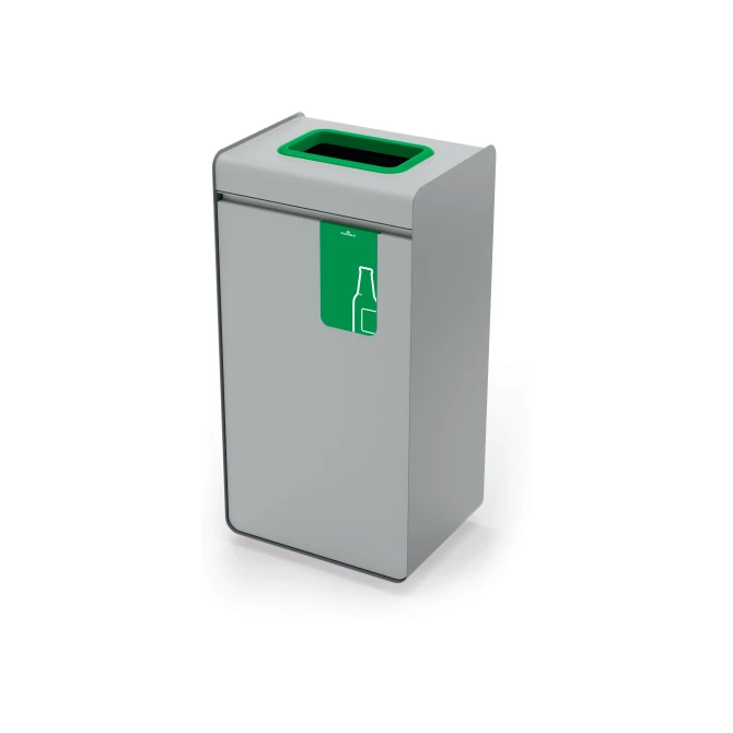 Afvalbak DURASORT 55L glas grijs-groen Afvalbak DURASORT 55L glas grijs-groen
