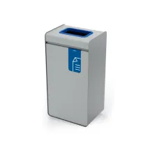 Afvalbak DURASORT 55L papier grijs-blauw Afvalbak DURASORT 55L papier grijs-blauw