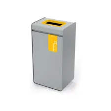 Afvalbak DURASORT 55L plastic grijs-geel Afvalbak DURASORT 55L plastic grijs-geel