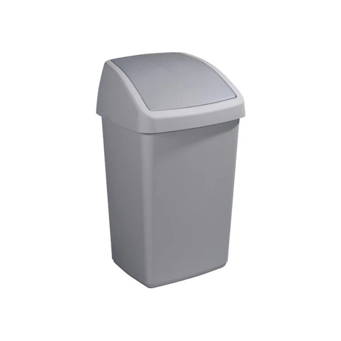 Afvalbak Delta swingdeksel 50L grijs Afvalbak Delta swingdeksel 50L grijs