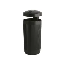 Afvalbak buiten afdak 50 ltr rond zwart Afvalbak buiten afdak 50 ltr rond zwart