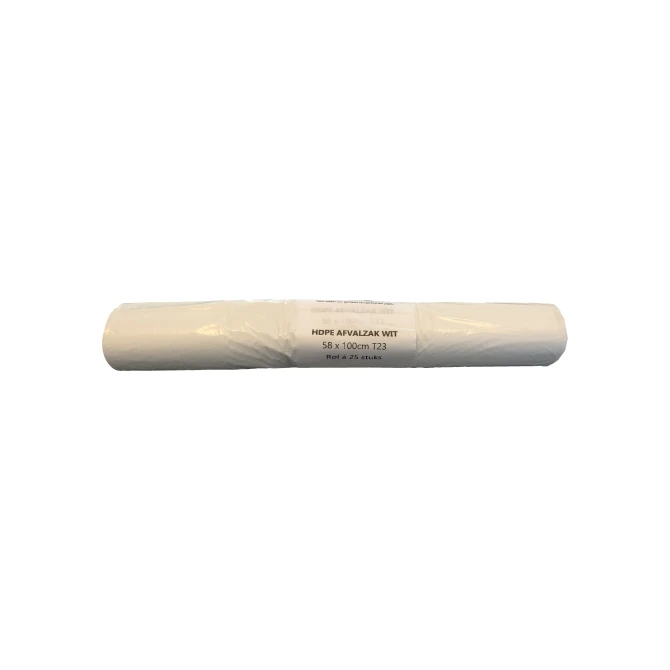 Afvalzak 58 x 100 cm HDPE T025 Wit (1 pak x 20 rol)