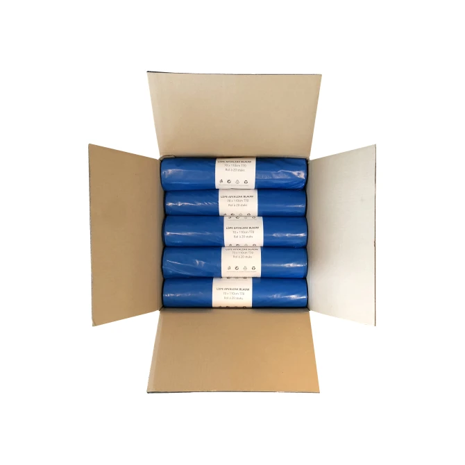 Staples Choice Afvalzak 120 L Blauw LDPE T70 (rol 20 stuks) Staples Choice Afvalzak 120 L Blauw LDPE T70 (rol 20 stuks)