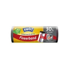 SWIRL Afvalzak fixeerband 30L grijs (rol 10 stuks) SWIRL Afvalzak fixeerband 30L grijs (rol 10 stuks)