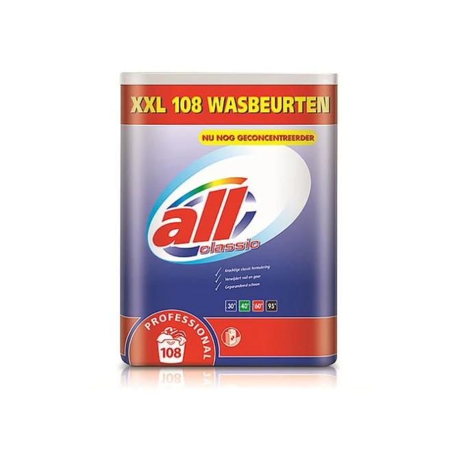 All Wasmiddel Professional doos 756 kg (pak 7560 gram) All Wasmiddel Professional doos 756 kg (pak 7560 gram)