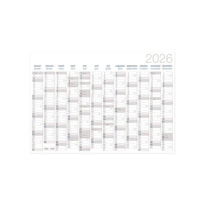 Annoplan Jaarplanner. 400 x 600 mm