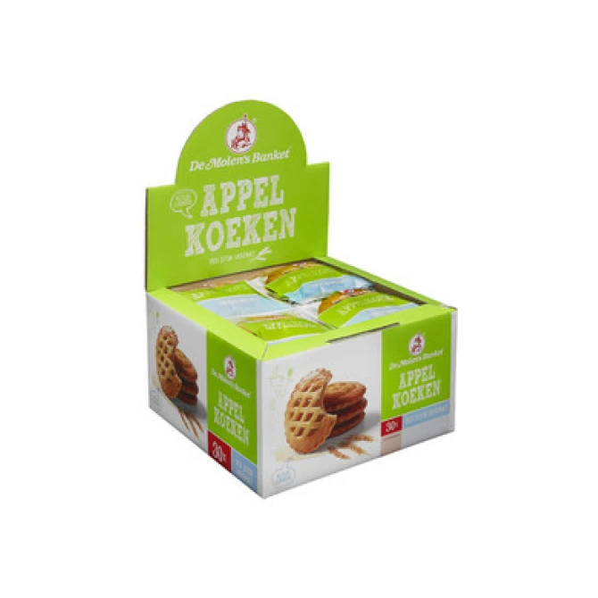 De Molen's Banket Appelkoeken (doos 30 stuks)