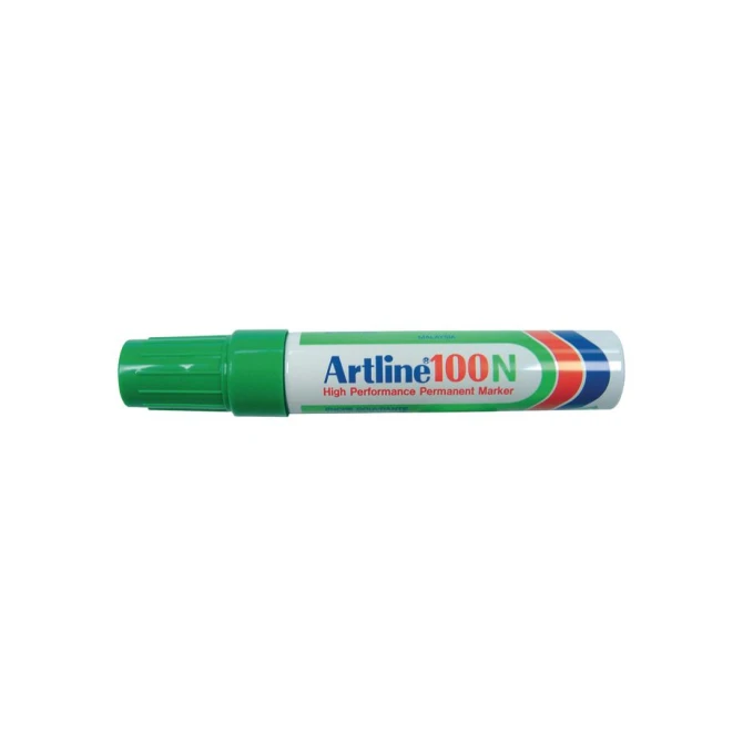 Artline 100N Permanente Marker. Beitelvormige Punt. 7.5 - 12.5 mm. Groen Artline 100N Permanente Marker. Beitelvormige Punt. 7.5 - 12.5 mm. Groen